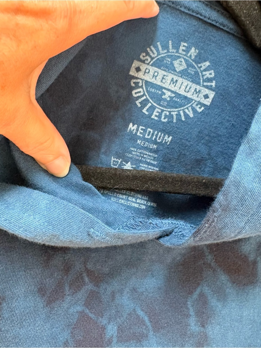 Sullen Hoodie: Art Collective Men's Long Sleeve Graphic Size M Blue Tie Dye EUC - Picture 5 of 8